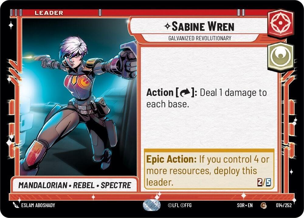 SWU Spark of the Rebellion - 014 Sabine Wren