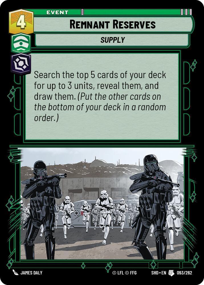 SWU Shadows of the Galaxy - Remnant Reserves