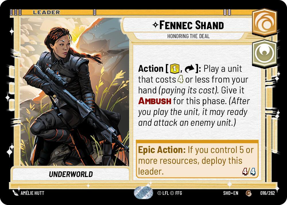 SWU Shadows of the Galaxy - Fennec Shand