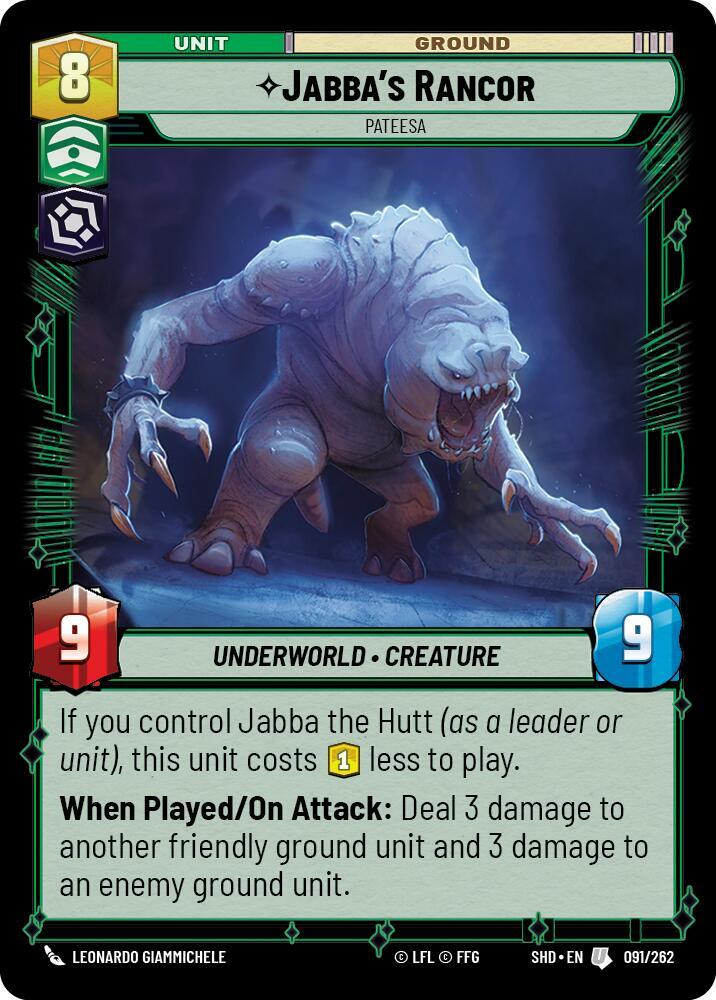 SWU Shadows of the Galaxy - Jabba's Rancor