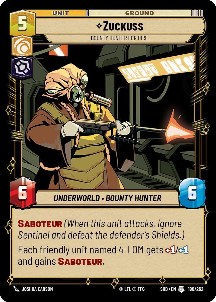 SWU Shadows of the Galaxy - Zuckuss