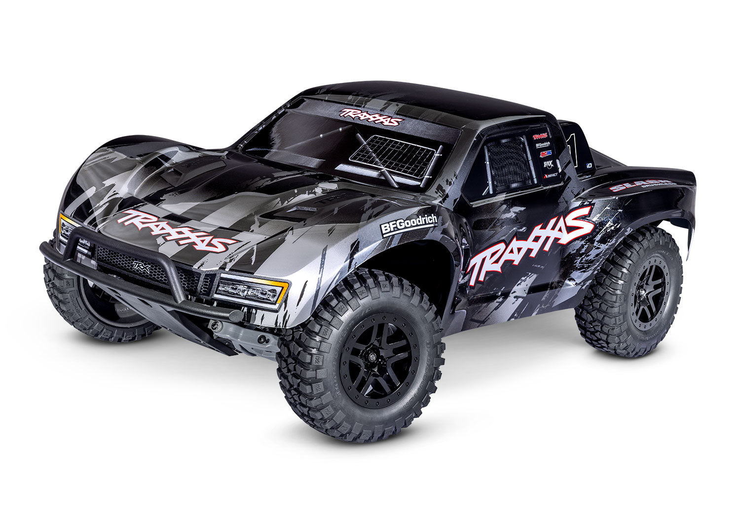 Traxxas - Slash VX3 1/10 RTR 2WD Brushless Short Course Truck w/VX3 ESC, TQi™ Sport 2.4GHz Radio & TSM®, Negra