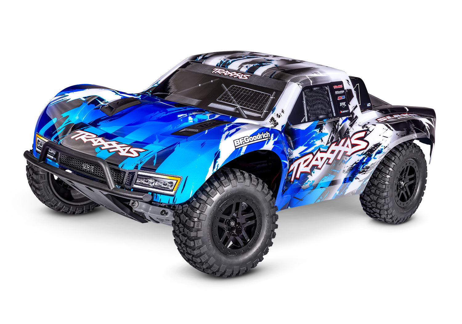 Traxxas - Slash VX3 1/10 RTR 2WD Brushless Short Course Truck w/VX3 ESC, TQi™ Sport 2.4GHz Radio & TSM®, Azul