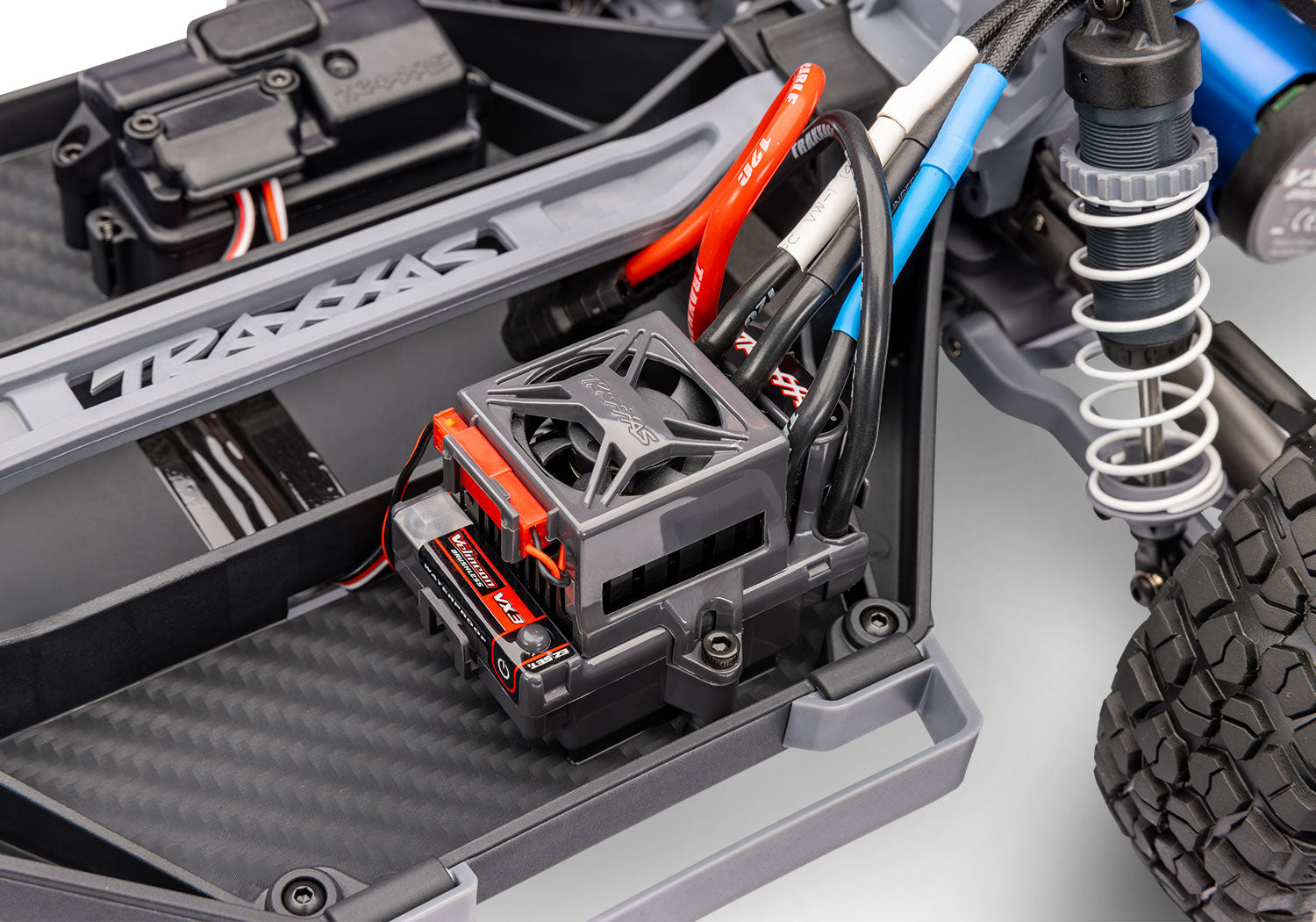 Traxxas - Slash VX3 1/10 RTR 2WD Brushless Short Course Truck w/VX3 ESC, TQi™ Sport 2.4GHz Radio & TSM®, Azul