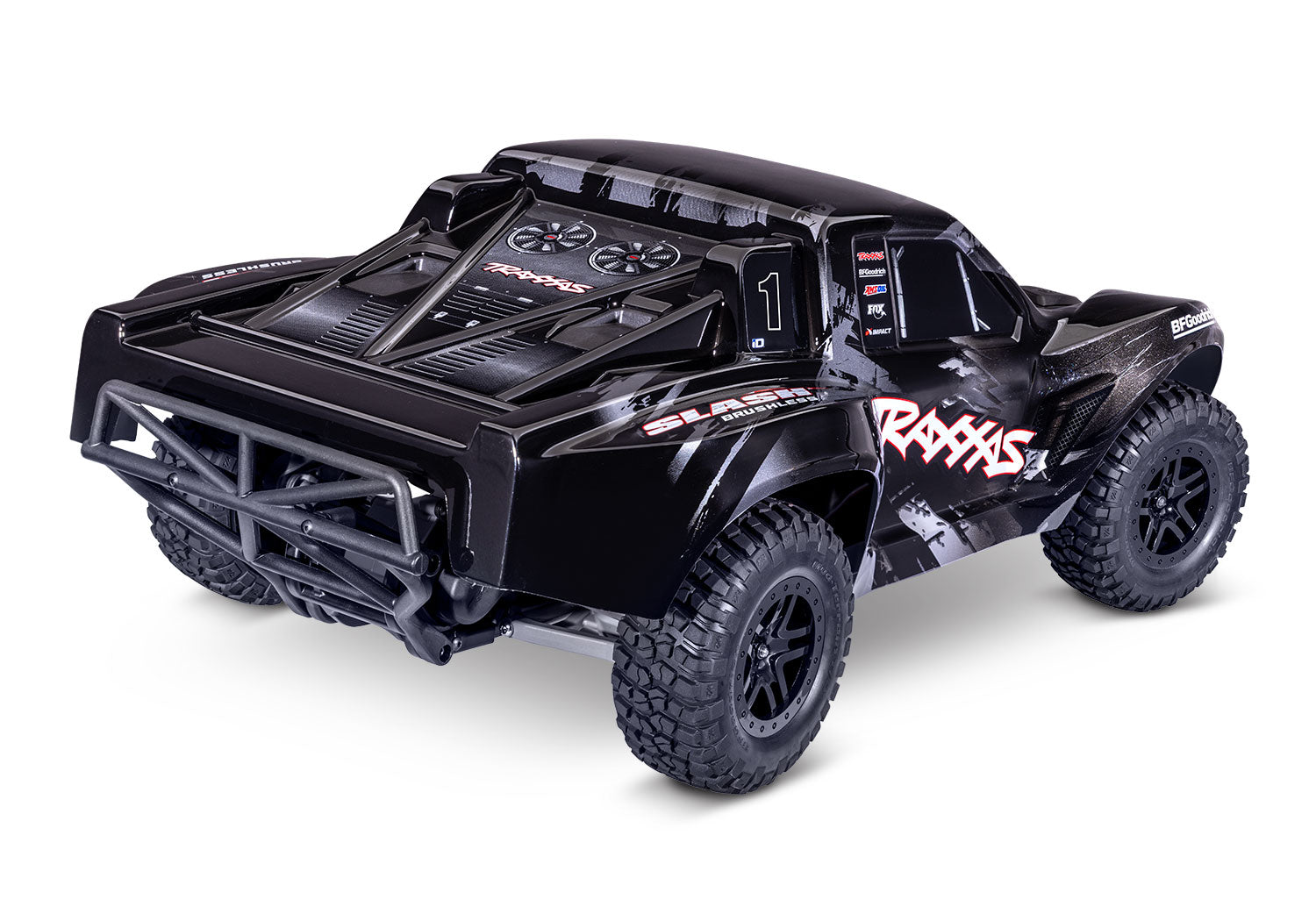 Traxxas - Slash VX3 1/10 RTR 2WD Brushless Short Course Truck w/VX3 ESC, TQi™ Sport 2.4GHz Radio & TSM®, Negra