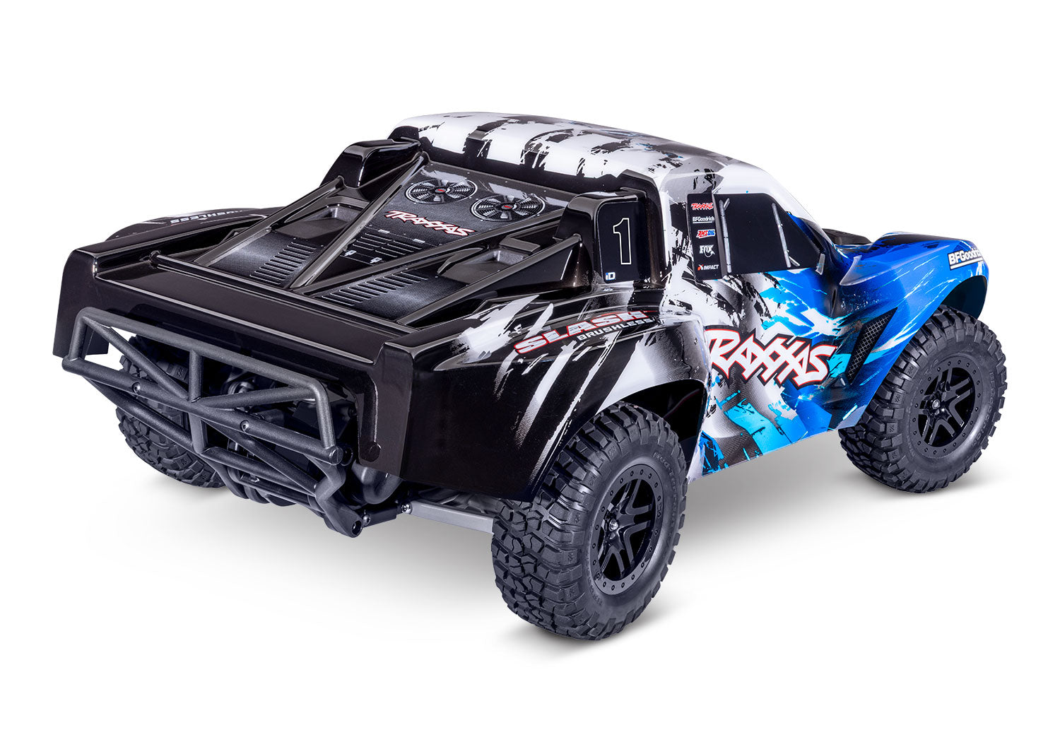 Traxxas - Slash VX3 1/10 RTR 2WD Brushless Short Course Truck w/VX3 ESC, TQi™ Sport 2.4GHz Radio & TSM®, Azul