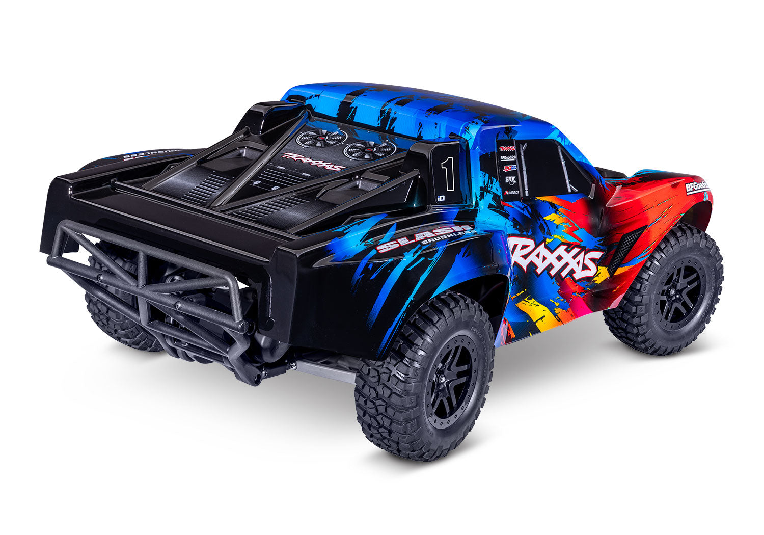 Traxxas - Slash VX3 1/10 RTR 2WD Brushless Short Course Truck w/VX3 ESC, TQi™ Sport 2.4GHz Radio & TSM®, Rock n´Roll