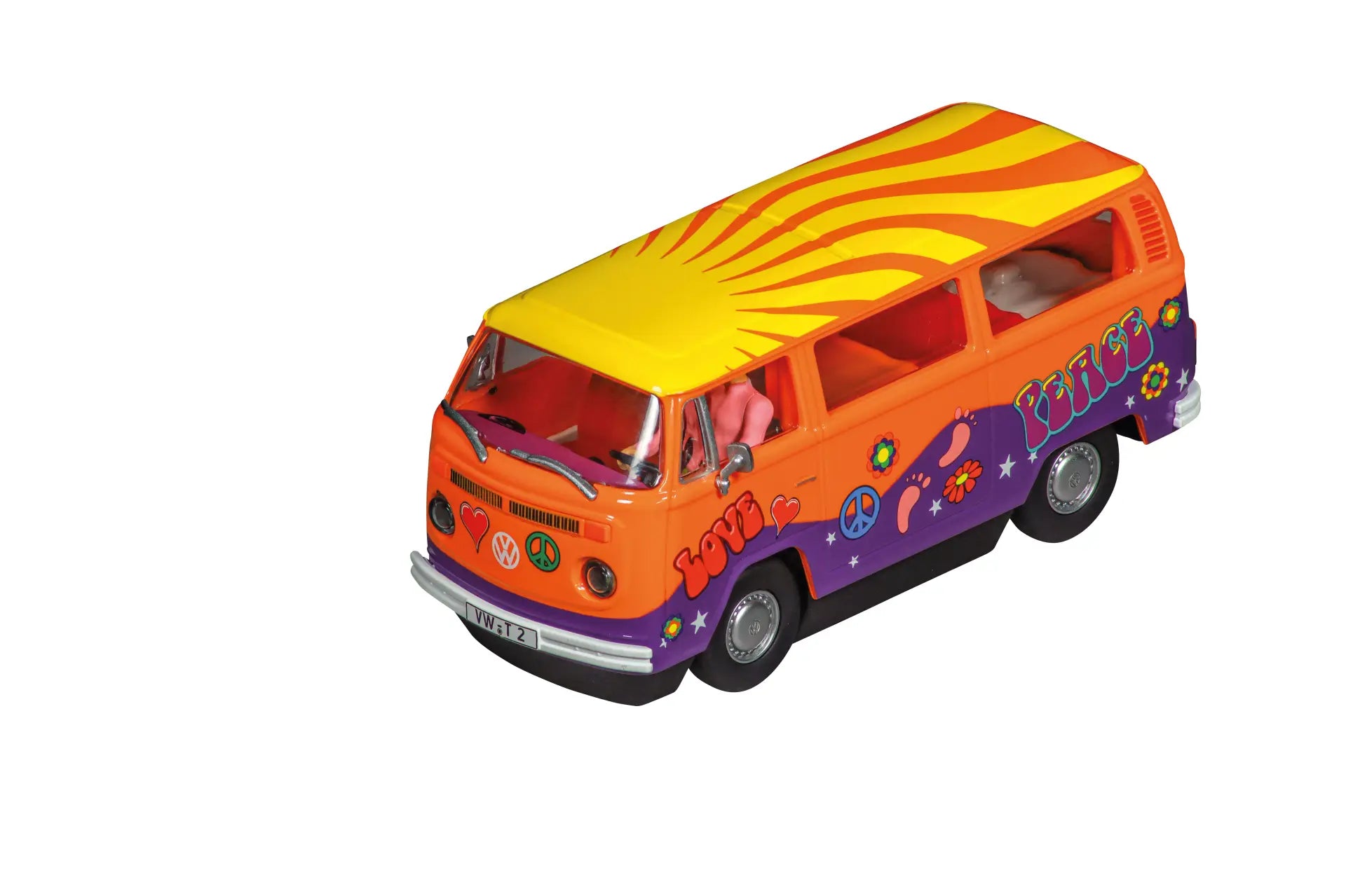 Carrera - VW Bus T2b "Peace and Love" Analogo, Escala 1/32