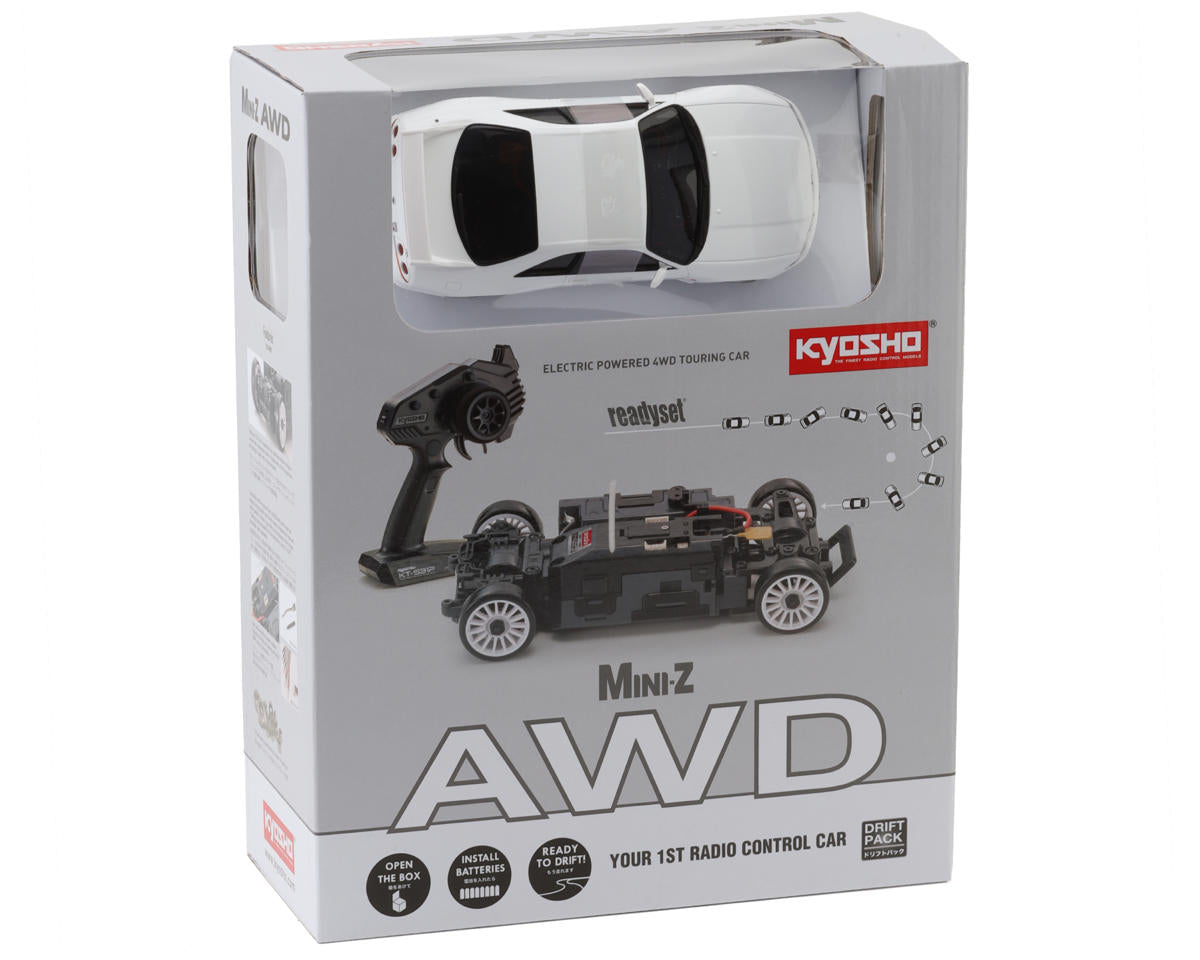 Kyosho - MINI-Z AWD Nissan Skyline GT-R V.Spec (R33) with LED / Gyro unit White
