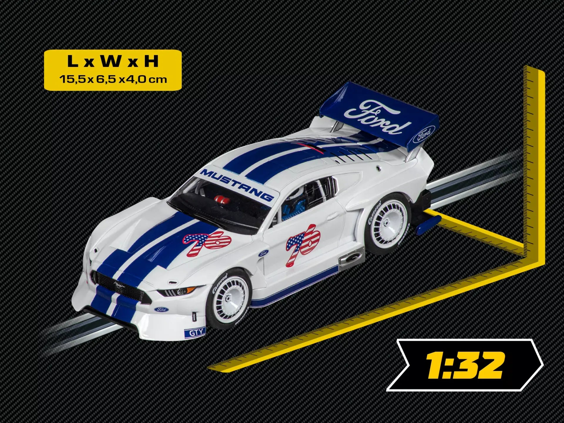 Carrera - Ford Mustang GTY "No.76" Digital, Escala 1/32