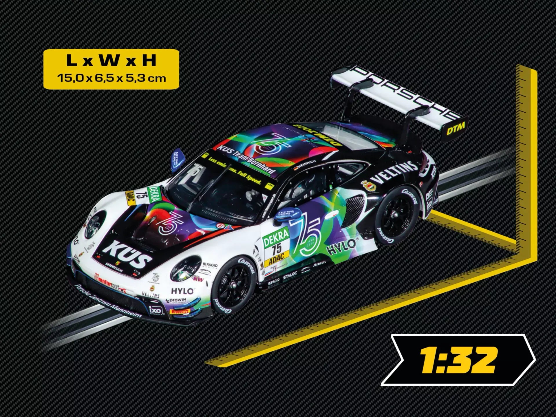 Carrera - "Porsche 911 GT3 R "Team Bernhard, No.75" DTM 2024" Analogo, Escala 1/32