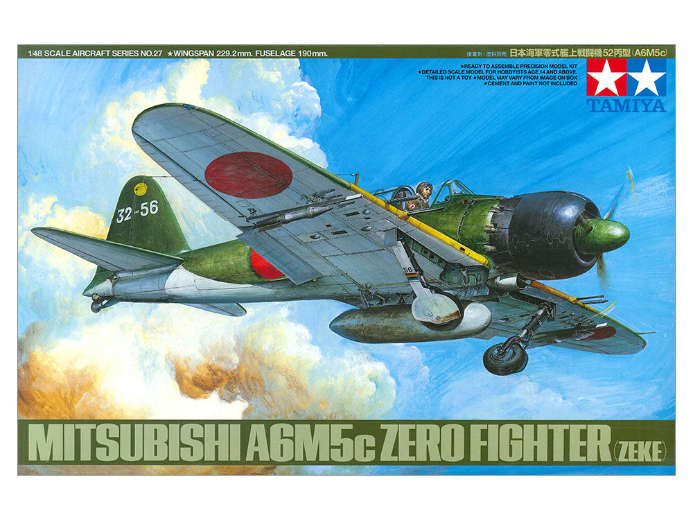 Tamiya - 1/48 A6M5C Type 52 Zero Fighter Model Airplane Kit