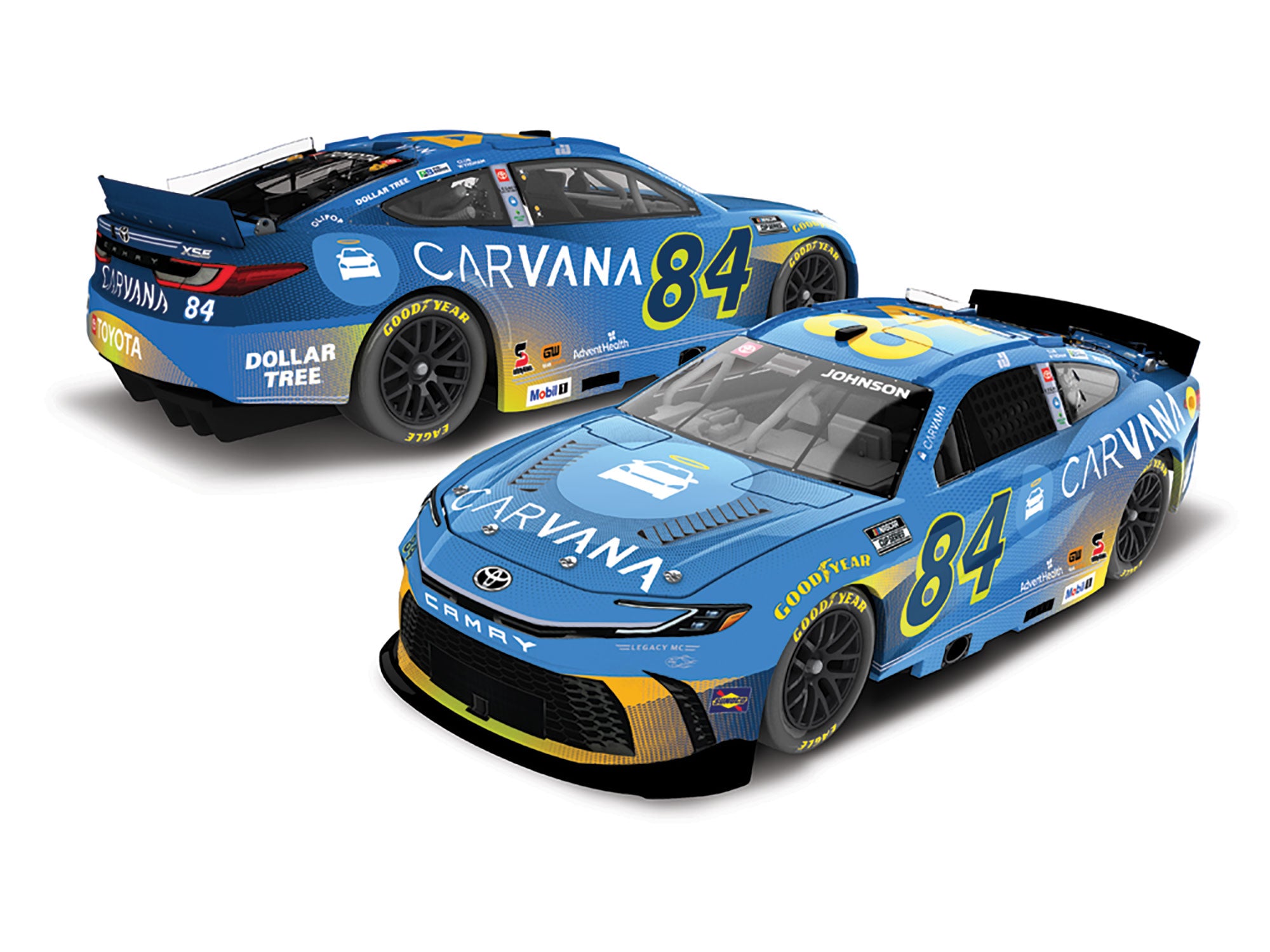 Lionel Racing - Jimmie Johnson #84 Carvana 700th Star 2025 Camry, escala 1:64