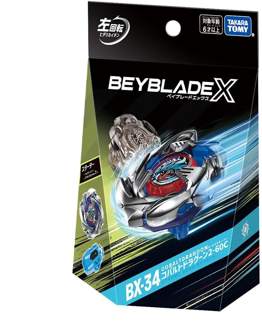 Takara Tomy - Beyblade X BX-34 Arrancador Cobalto Dragon 2-60C