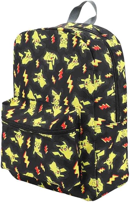 Pokemon - Mochila "Pikachu" todo estampado con bolsillo frontal