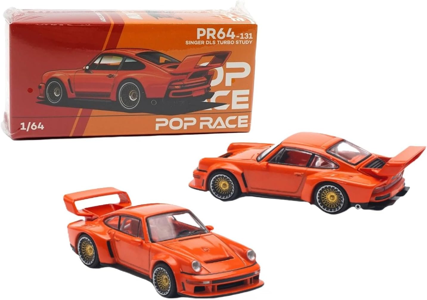 POP RACE - 1/ 64 SINGER DLS TURBO (TRACK) - Orange