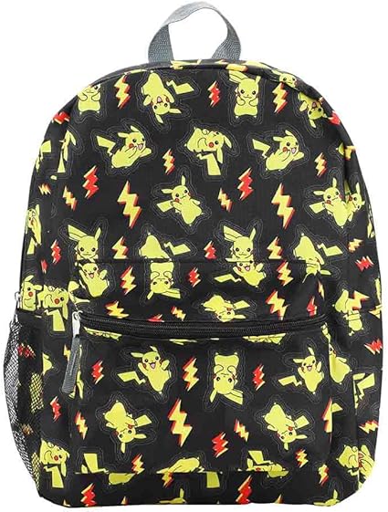 Pokemon - Mochila "Pikachu" todo estampado con bolsillo frontal