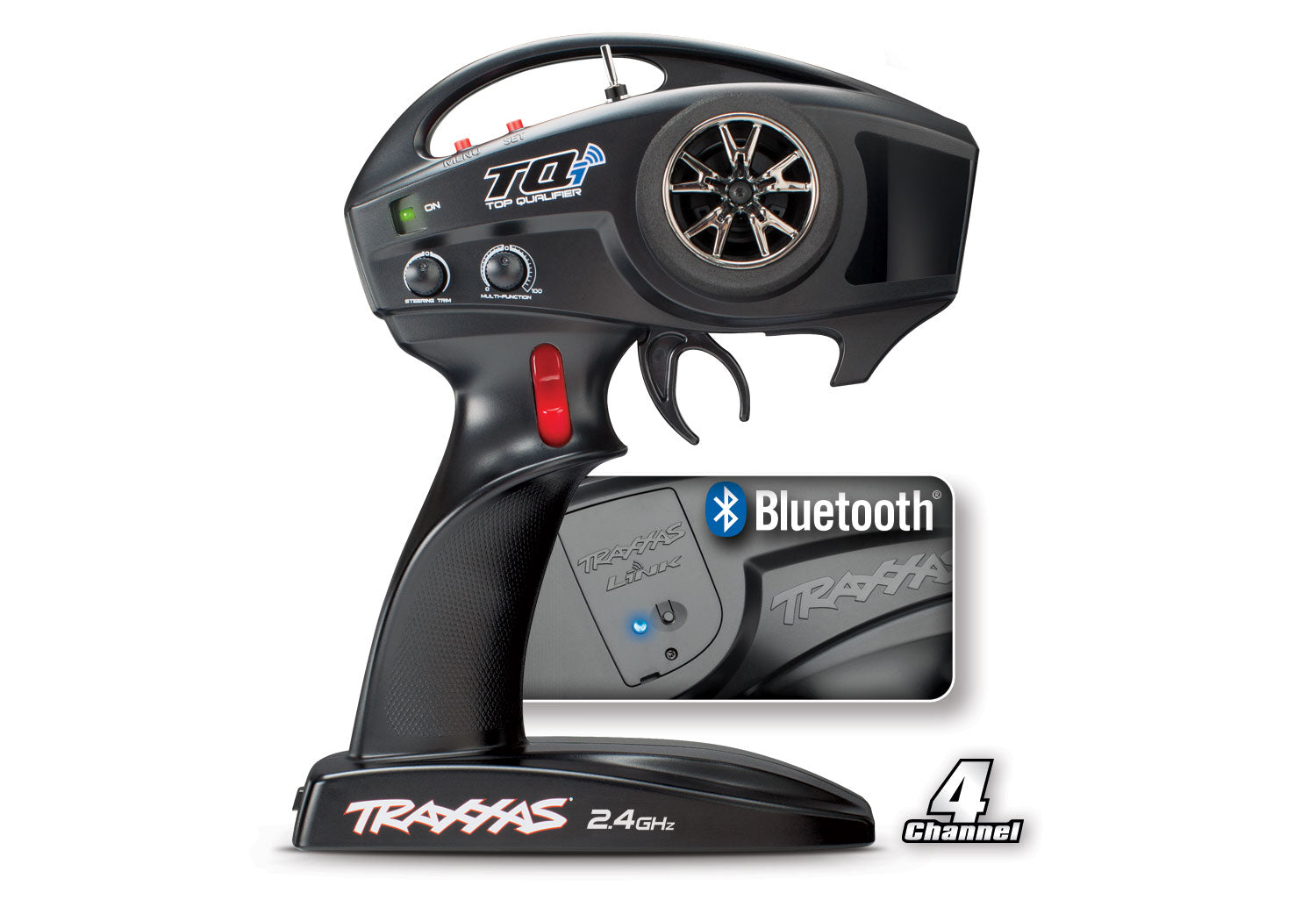 Traxxas - TQi™ 2.4 GHz (4-Channel) Intelligent Radio System Compatible with Traxxas Stability Management® Receiver