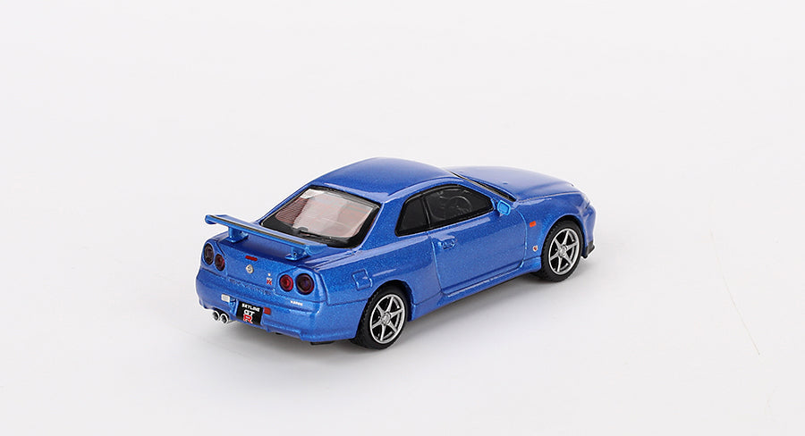 Mini GT - Nissan Skyline GT-R (R34) V-Spec Bayside Blue 1/64