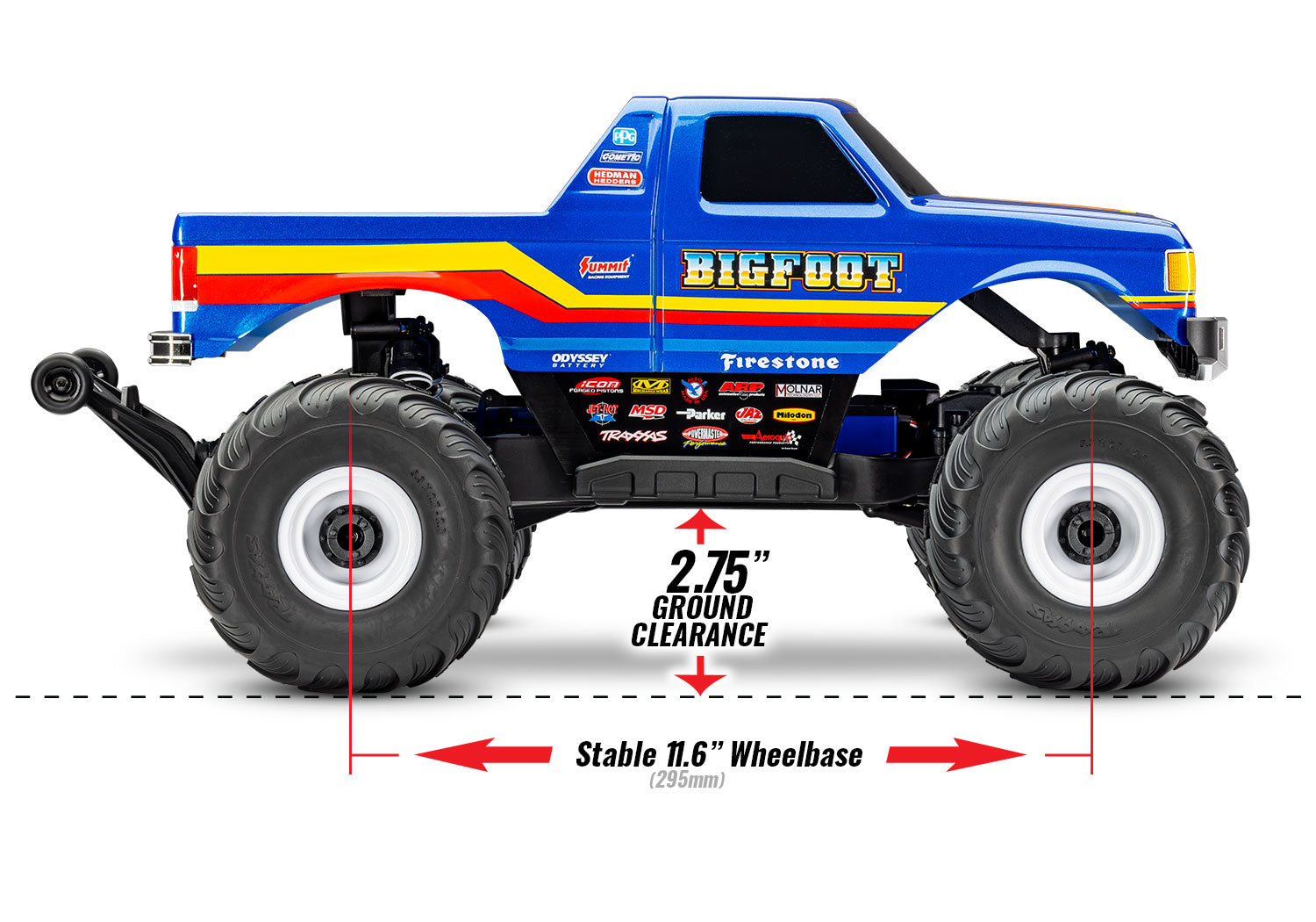 Traxxas - Bigfoot® 1/10 RTR 4WD Brushless Monster Truck w/BL-2s ESC & TQ 2.4GHz Radio, Azul
