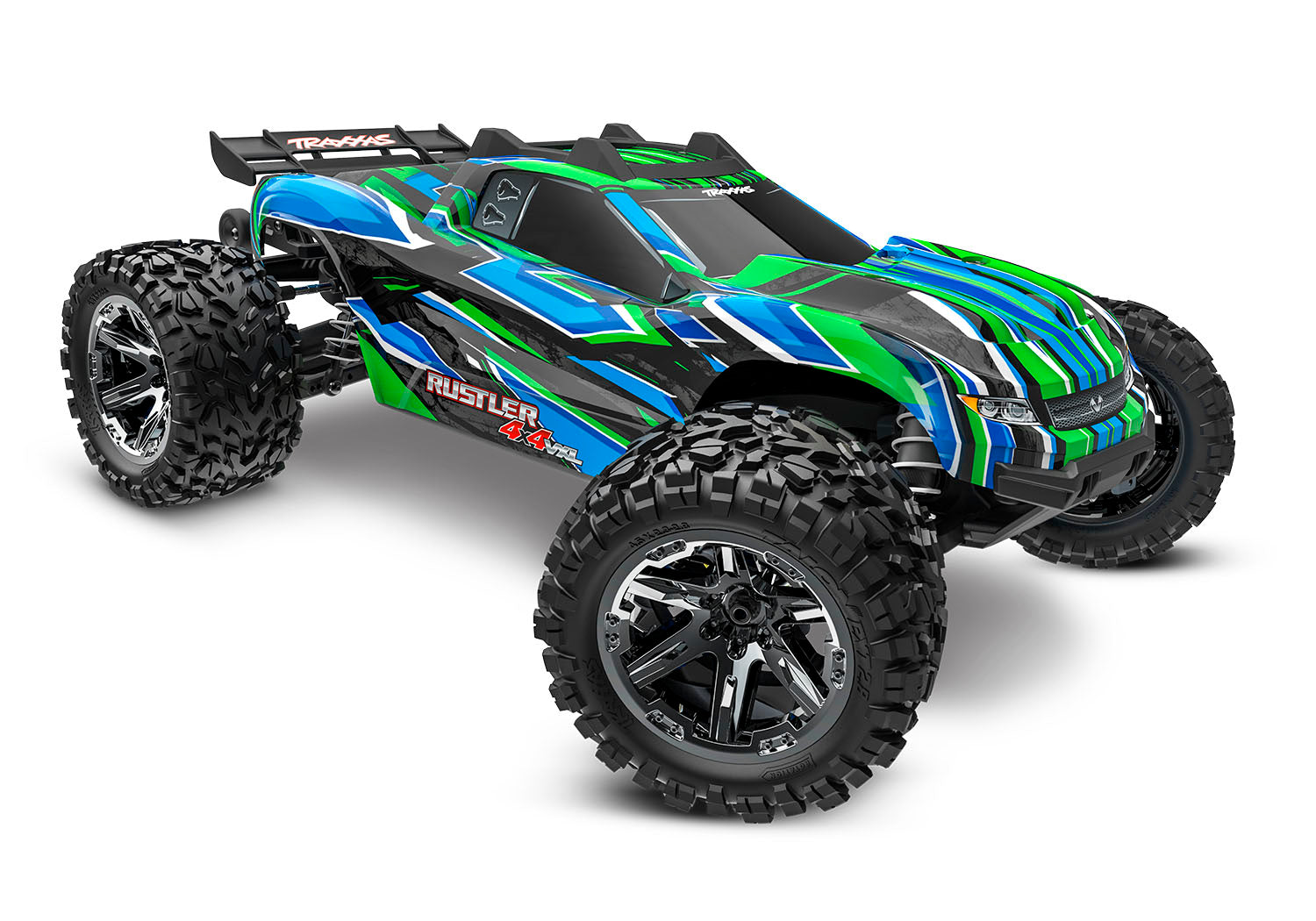 Traxxas - Rustler 4x4 VXL Brushless RTR 1/10 4WD Stadium Truck w/TQi 2.4GHz Radio & TSM, Verde