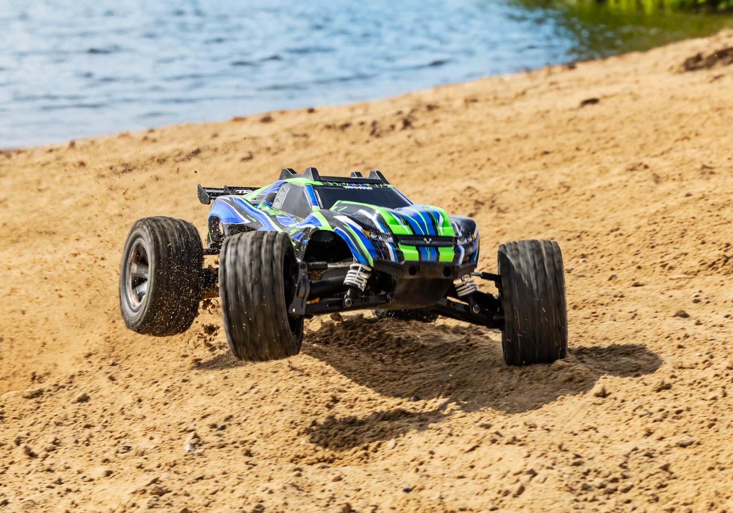 Traxxas - Rustler 4x4 VXL Brushless RTR 1/10 4WD Stadium Truck w/TQi 2.4GHz Radio & TSM, Verde