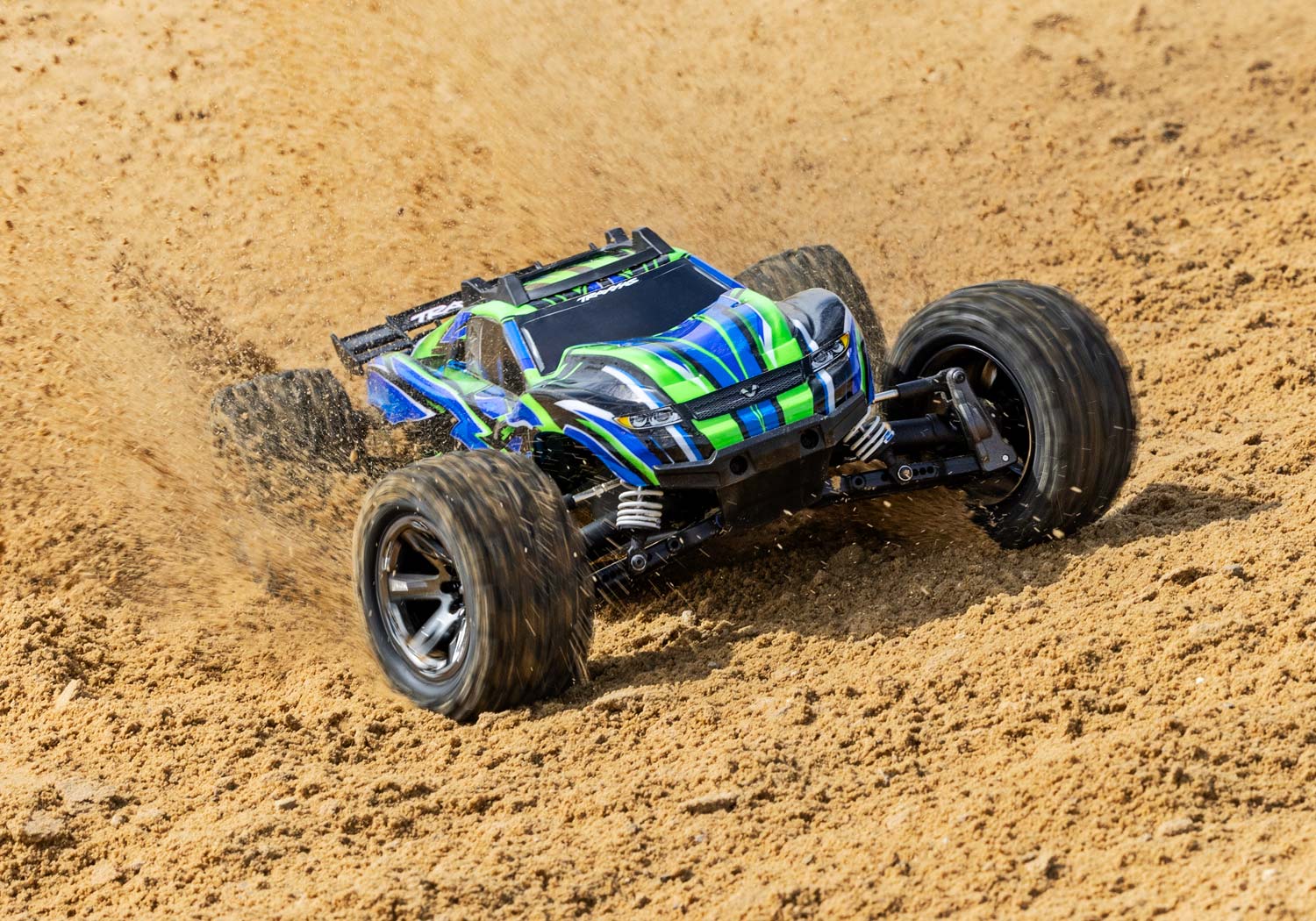 Traxxas - Rustler 4x4 VXL Brushless RTR 1/10 4WD Stadium Truck w/TQi 2.4GHz Radio & TSM, Verde