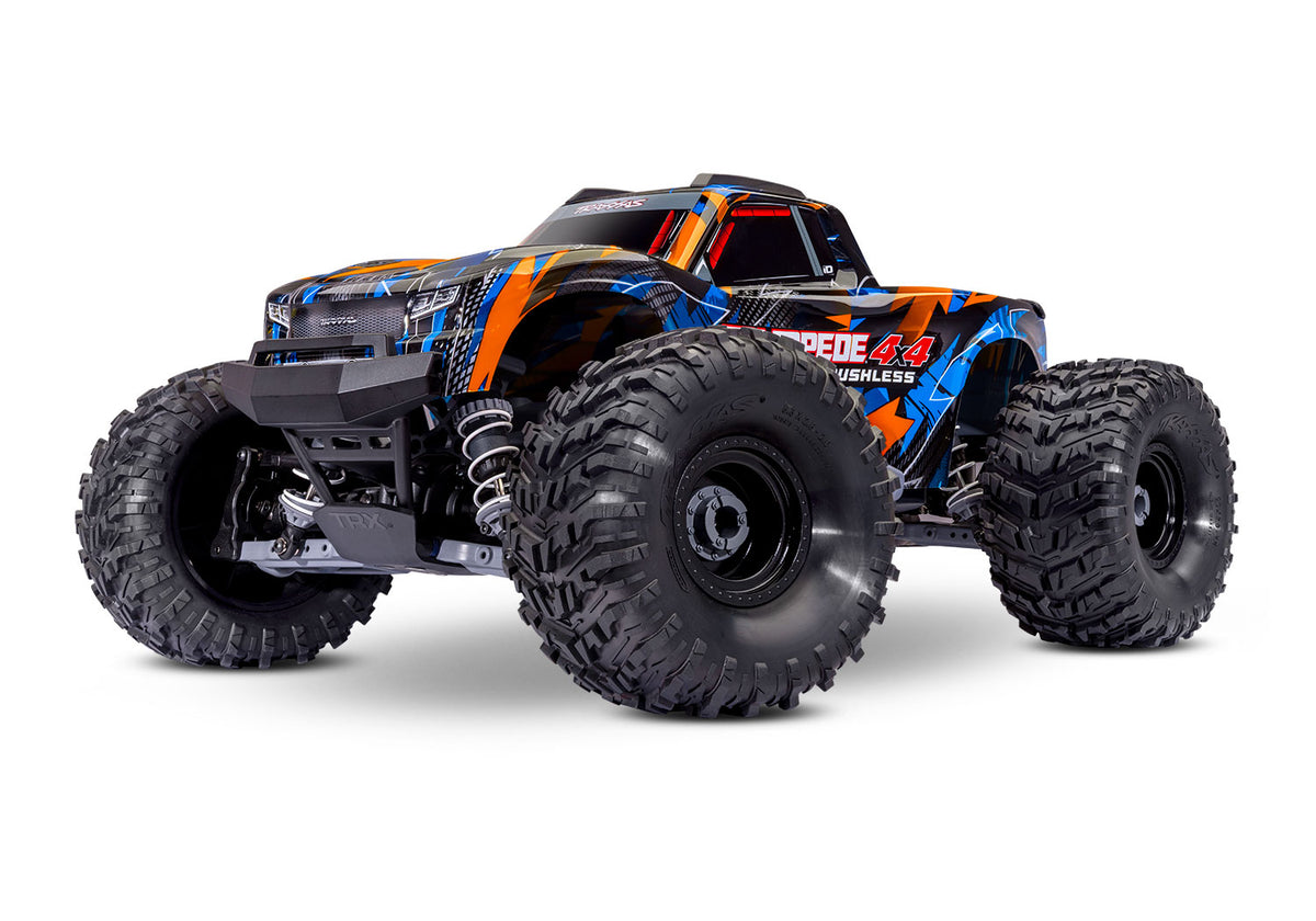 Traxxas - Stampede® 4x4 VX3 1/10 RTR 4WD Brushless Monster Truck w/VX3 ESC, TQi™ Sport 2.4GHz Radio & TSM®, Naranja