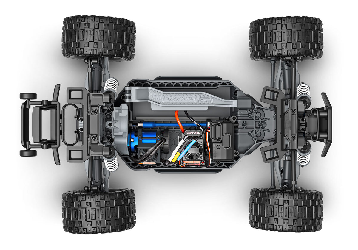 Traxxas - Rustler® 4x4 VX3 1/10 RTR 4WD Brushless Stadium Truck w/VX3 ESC, TQi™ Sport 2.4GHz Radio & TSM®, Morada