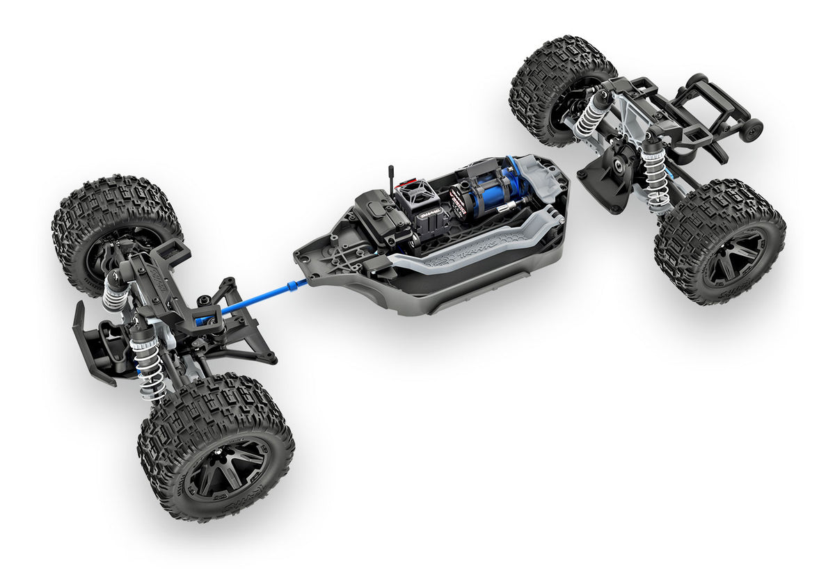 Traxxas - Rustler® 4x4 VX3 1/10 RTR 4WD Brushless Stadium Truck w/VX3 ESC, TQi™ Sport 2.4GHz Radio & TSM®, Morada