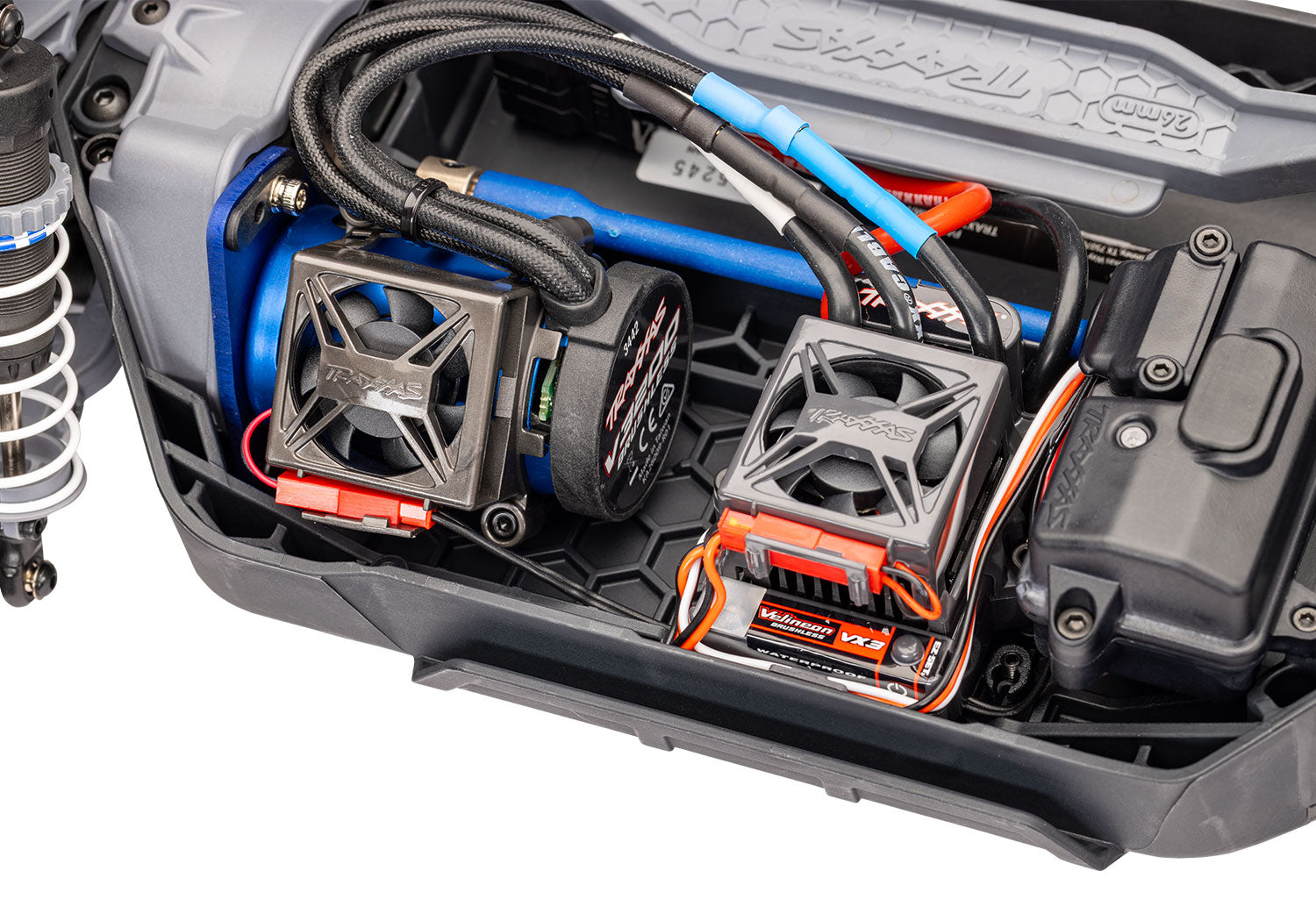 Traxxas - Rustler® 4x4 VX3 1/10 RTR 4WD Brushless Stadium Truck w/VX3 ESC, TQi™ Sport 2.4GHz Radio & TSM®, Morada