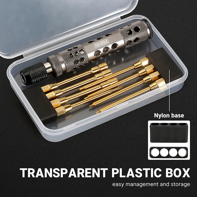 INJORA - 8-in-1 Hex Screwdrivers Nut Drivers Quick Change RC Tool Kit for TRX4M SCX24 Ascent-18
