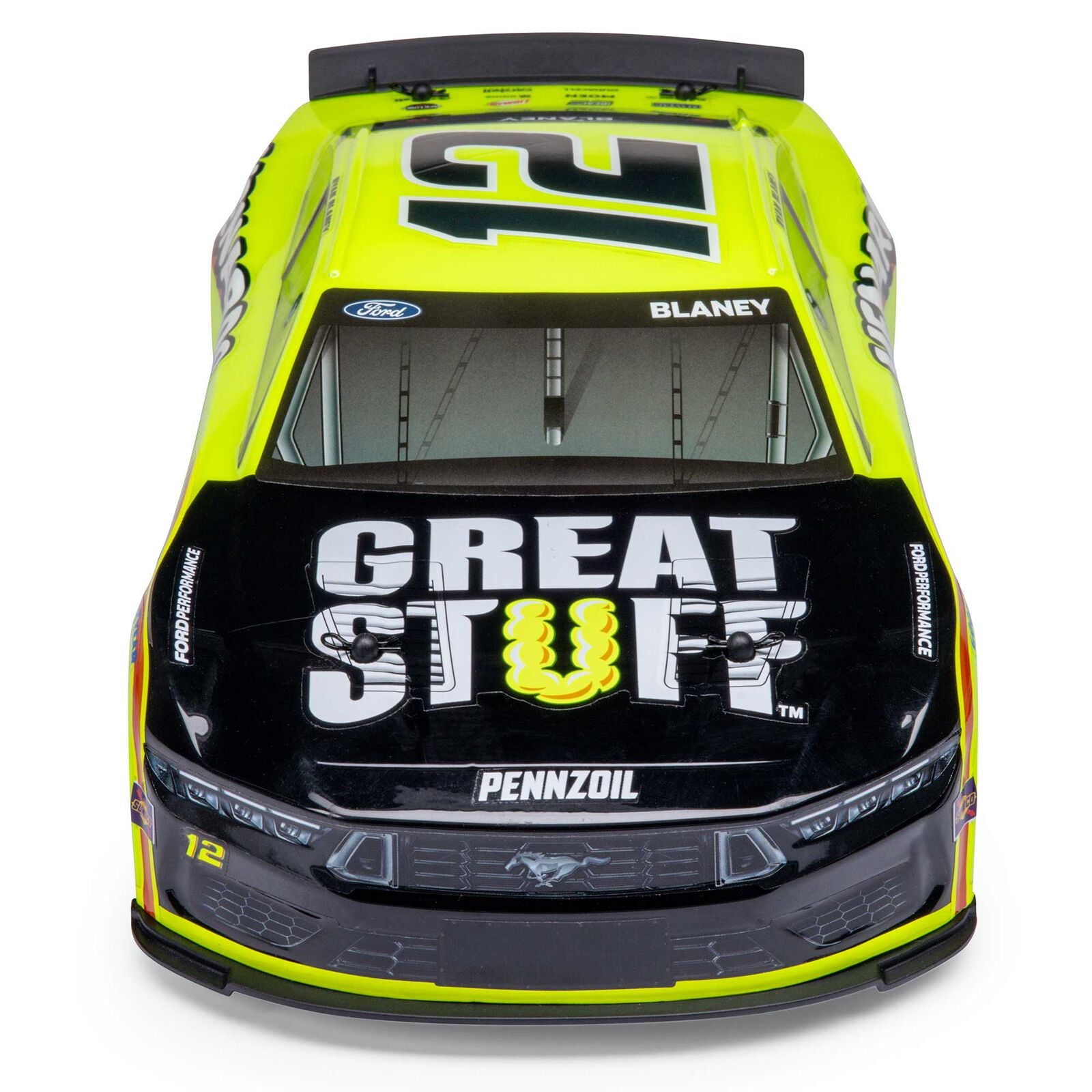 Team Losi - 1/12 NASCAR RC Racecar Ryan Blaney No. 12 2024 Menards Ford Mustang 2S AWD RTR Brushed On-Road (Battery & Charger Included), Yellow