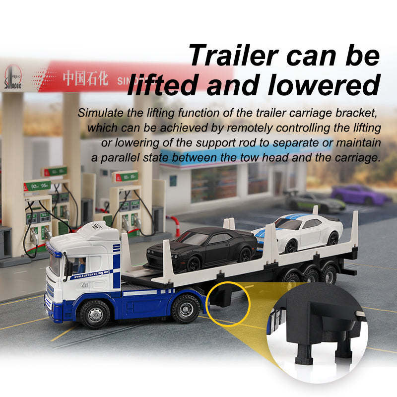 Turbo Racing - C50 Escala 1:76 RC Semi-Truck - Black