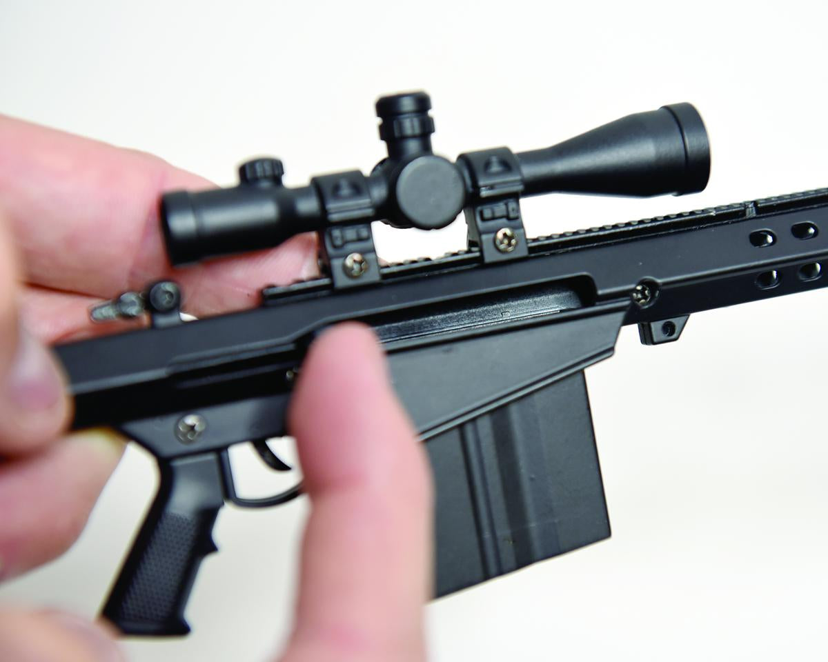 GoatGuns - Miniature 1/4 Scale Die-Cast Barrett 82A1 .50 CAL Model Kit (Black)