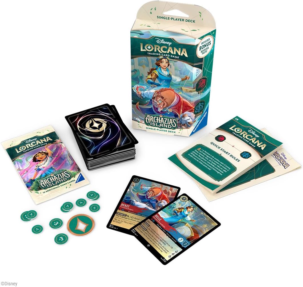 Ravensburger - Disney Lorcana: Archazia's Island - Starter Deck (Ruby & Sapphire) (Ingles)