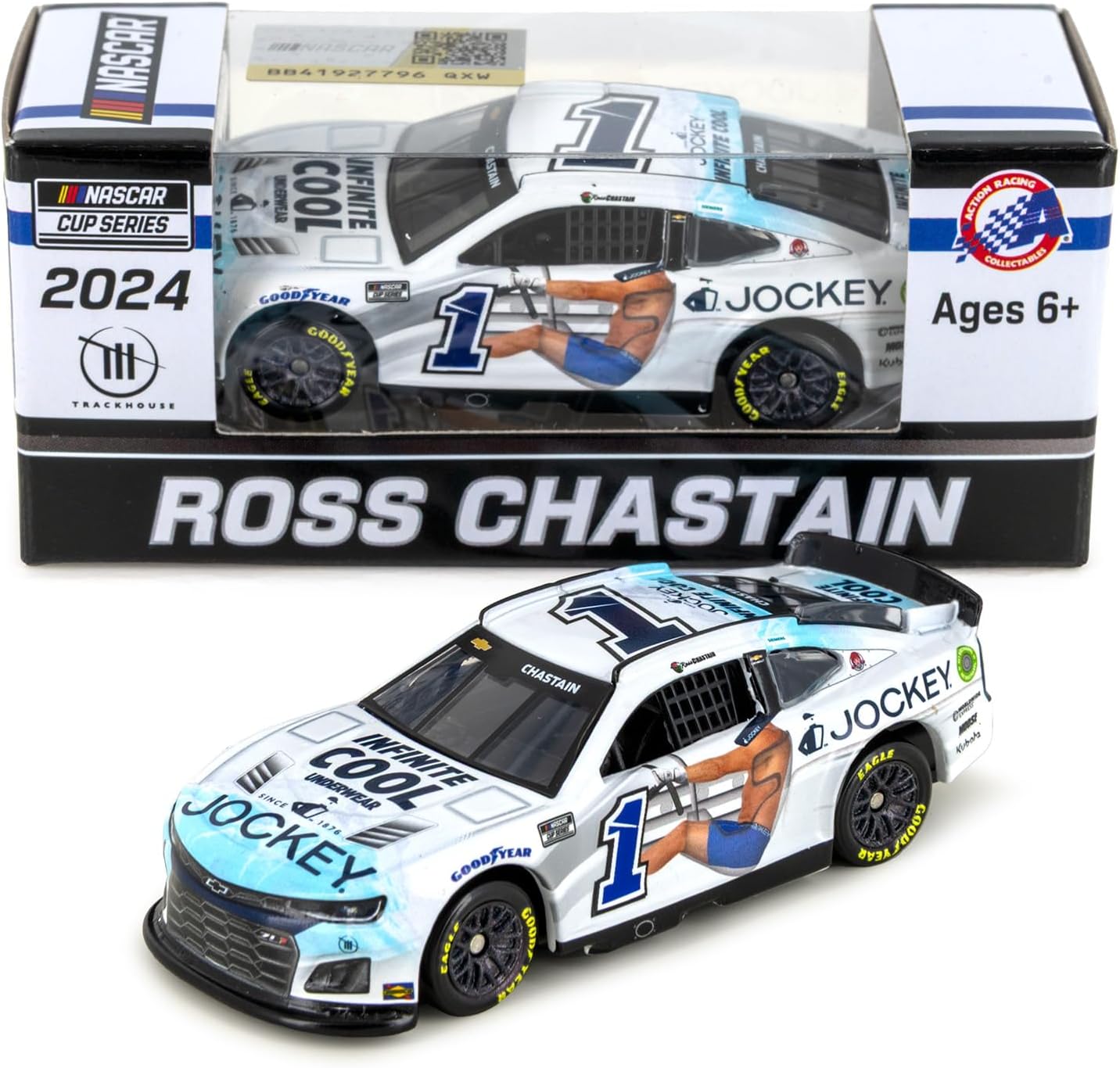 Lionel Racing - Ross Chastain #1 Jockey Infinite Cool 2024 Camaro ZL1, escala 1:64