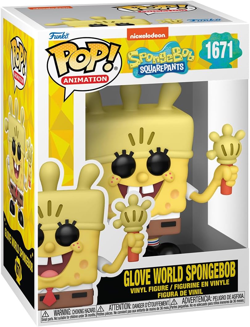 Funko Pop Animation: Bob Esponja 25 Aniversario - Bob Esponja Mundo Guante, #1671