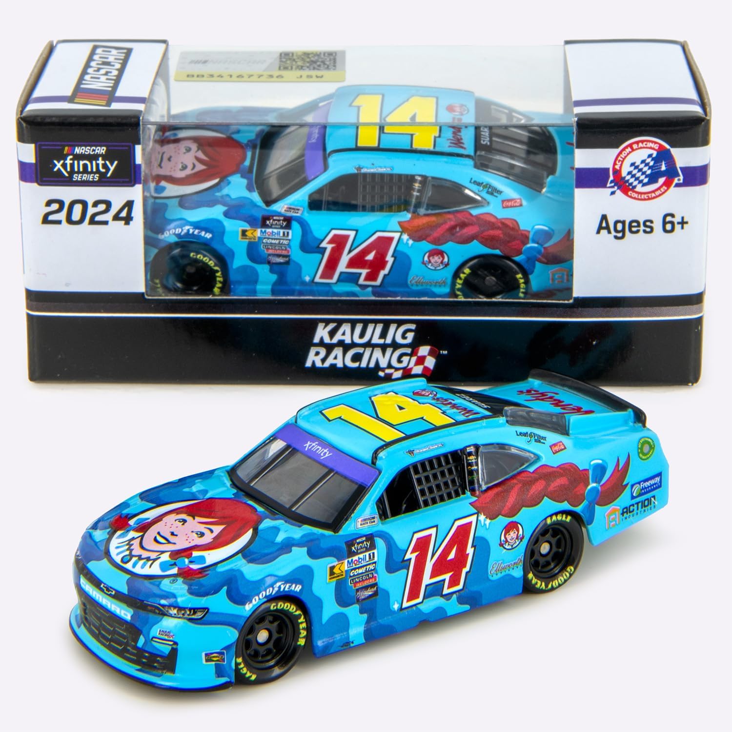 Lionel Racing - Daniel Suárez #14 Wendy´s 2024 Camaro, escala 1:64