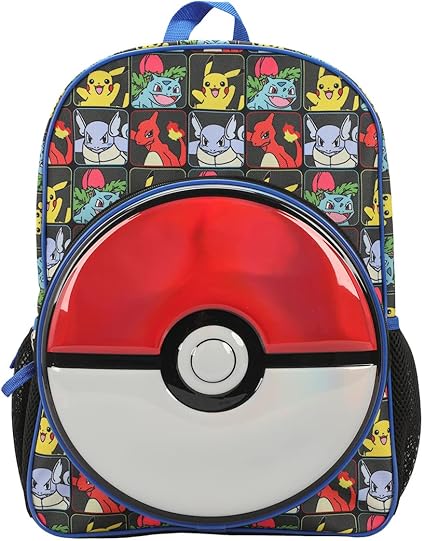 Pokemon - Mochila "Pokebola" con bolsillo circular frontal