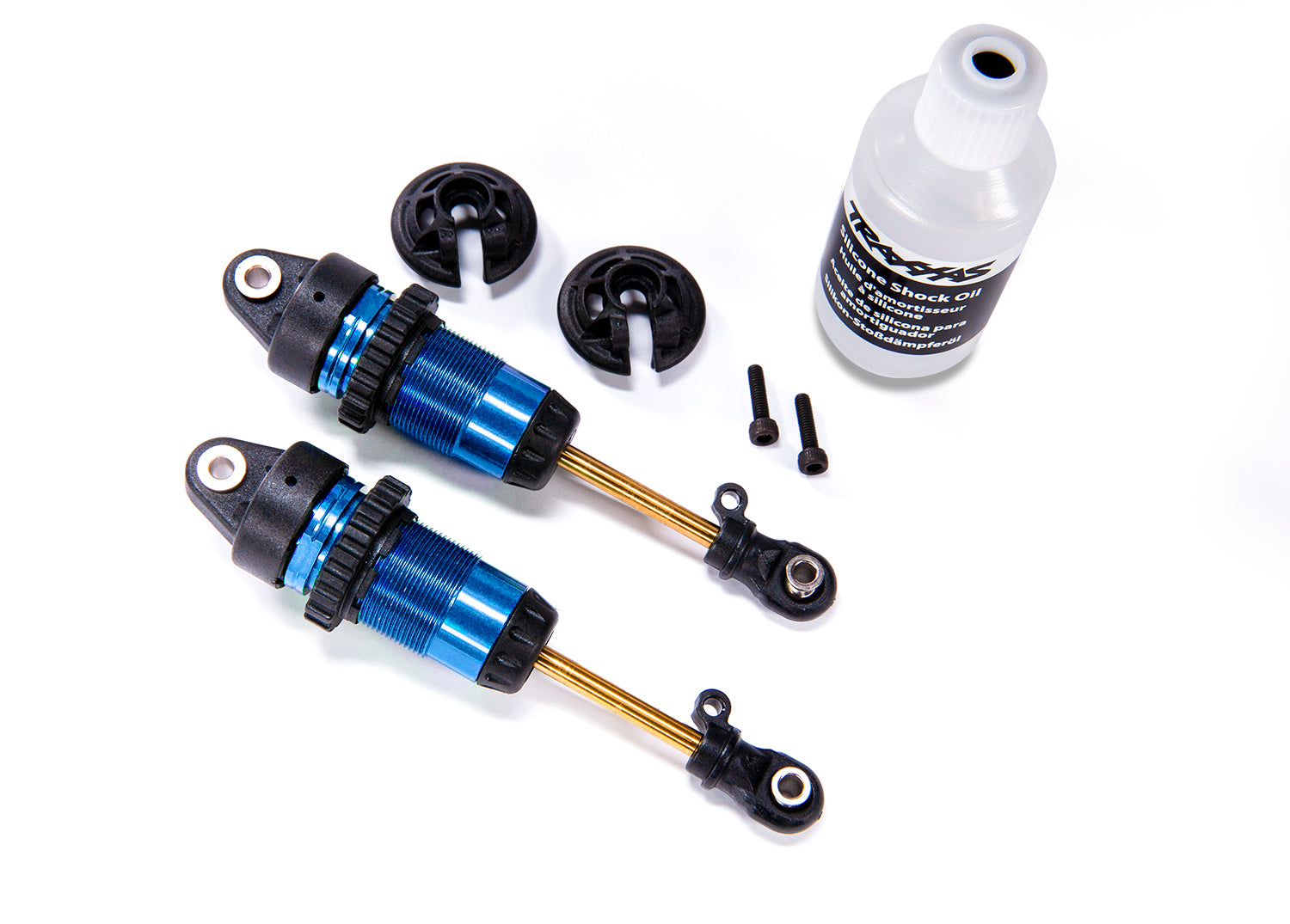 Traxxas - 1/10 GTR Long Shocks w/Ti-Nitride Shafts (Blue) (2)