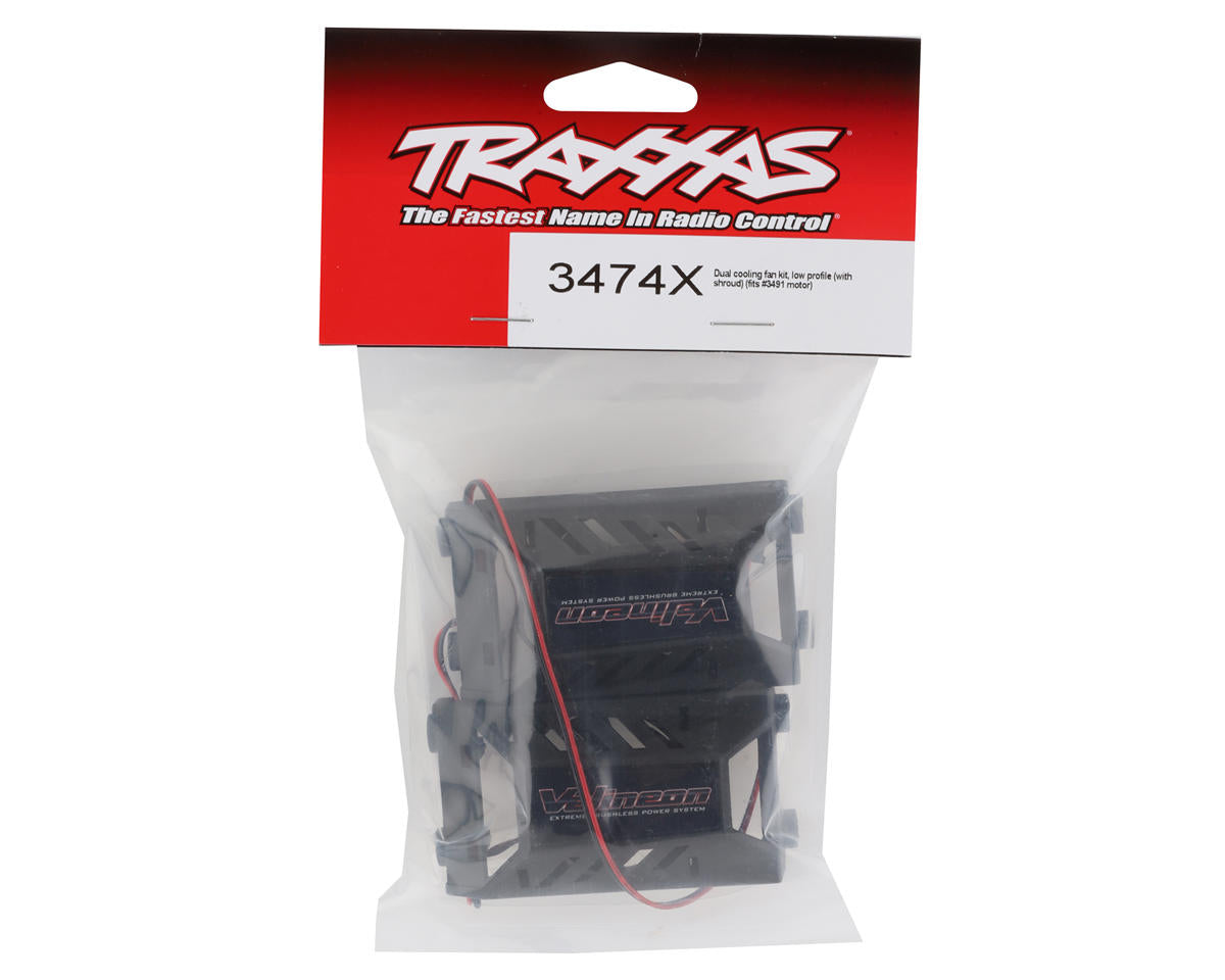 Traxxas - Dual cooling fan kit, low profile (with shroud) (fits #3491 motor)