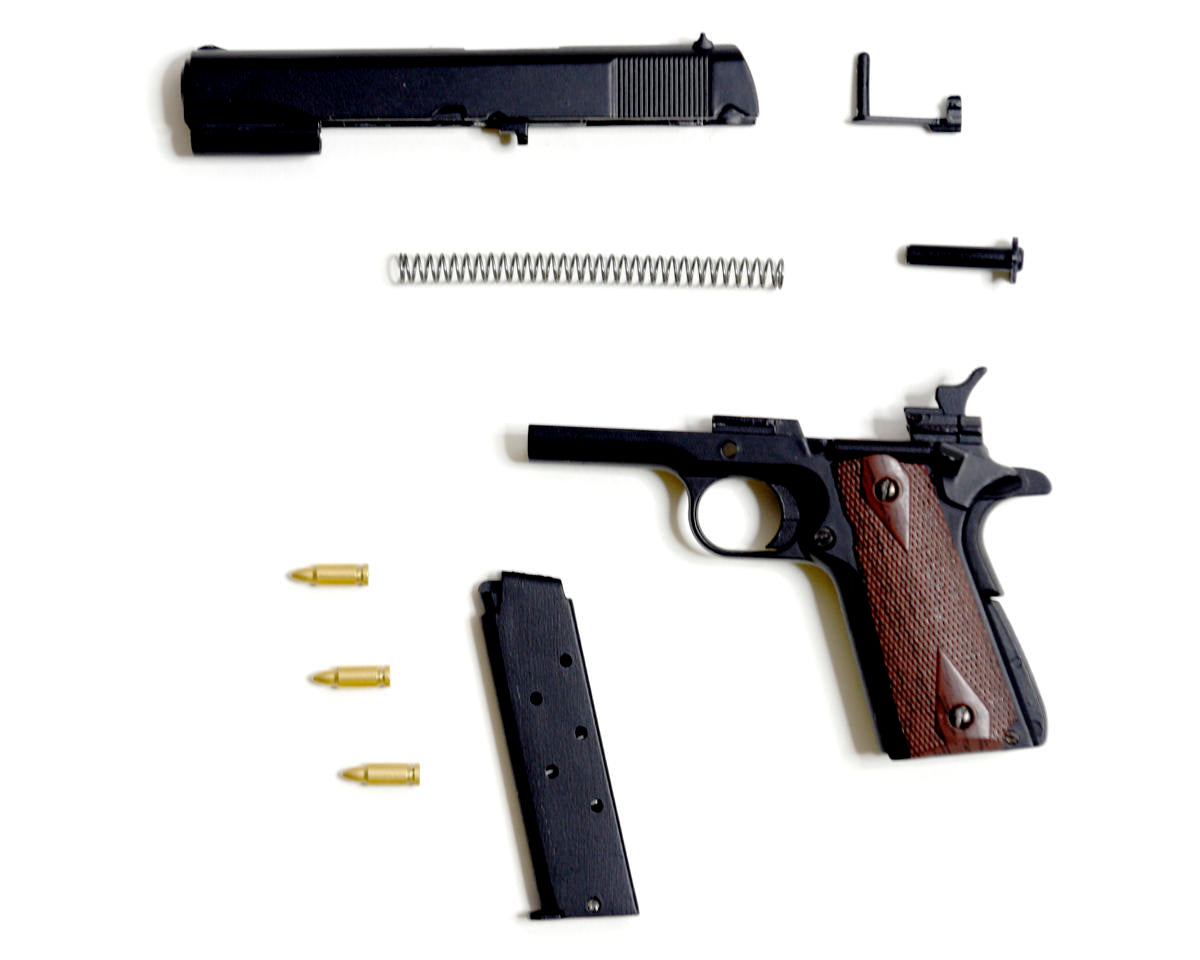GoatGuns - Miniature 1/2.5 Scale Die-Cast 1911 Model Kit (Black)
