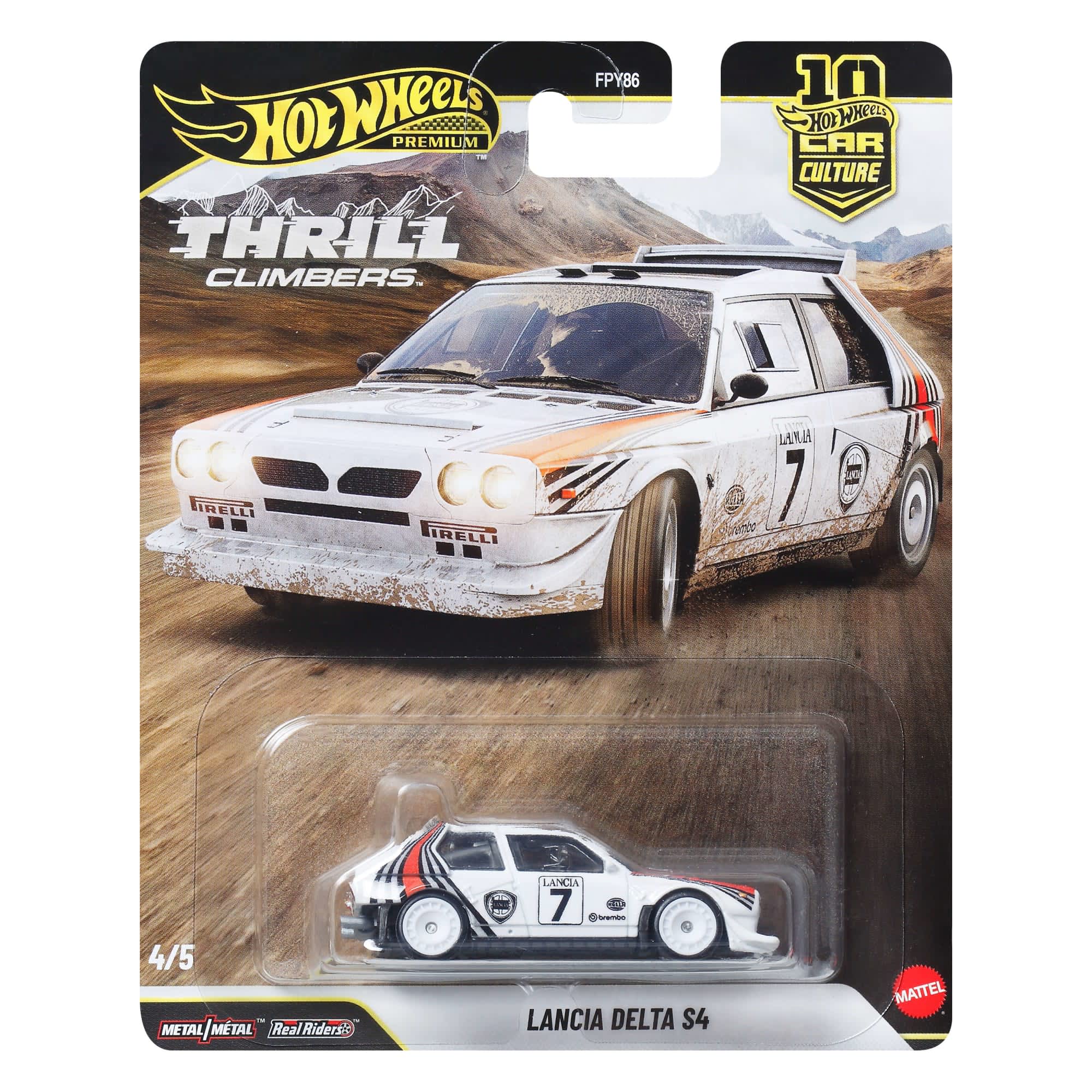 Mattel - Hot Wheels Premium Car Culture Thrill Climbers Lancia Delta S4