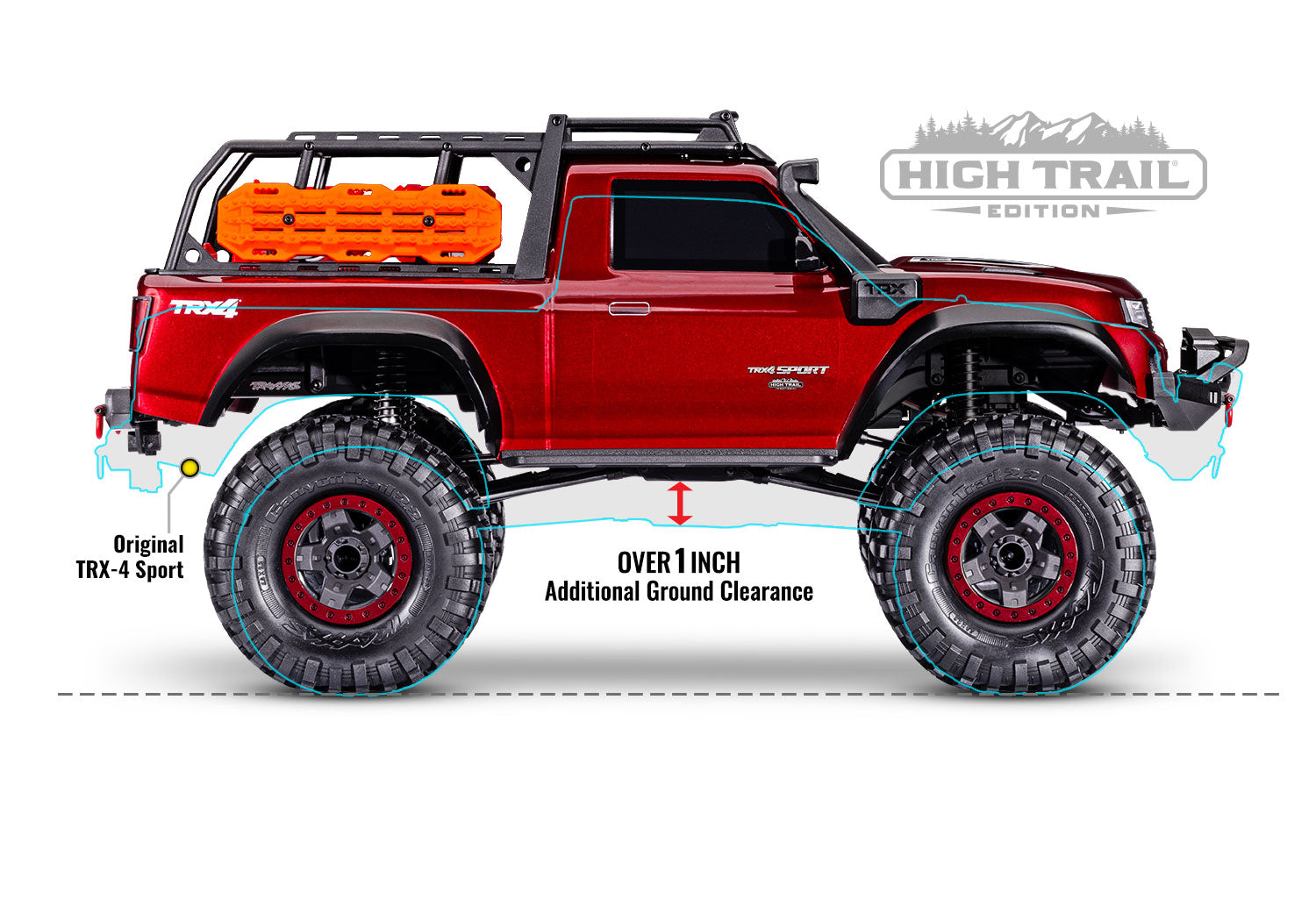 Traxxas - TRX-4 Sport High Trail Edition 1/10 Scale Trail Rock Crawler w/TQ 2.4GHz Radio, Gris