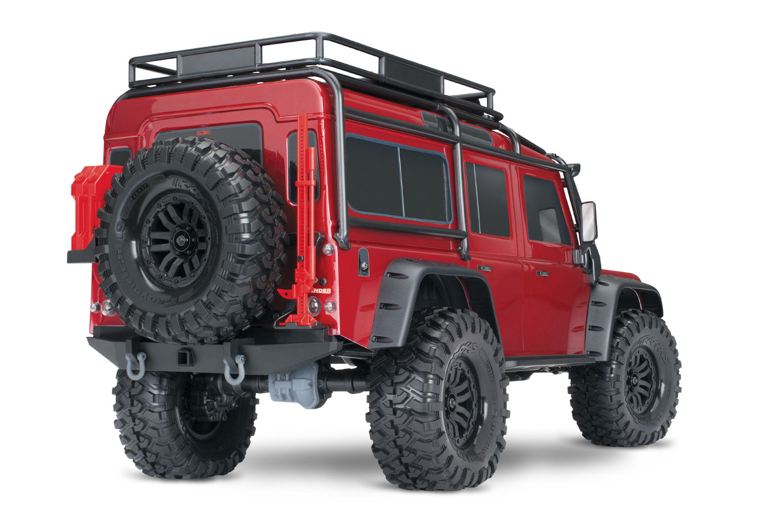 Traxxas - TRX-4 1/10 Scale & Trail Rock Crawler w/Land Rover Defender Body w/XL-5 ESC & TQi 2.4GHz Radio, Roja