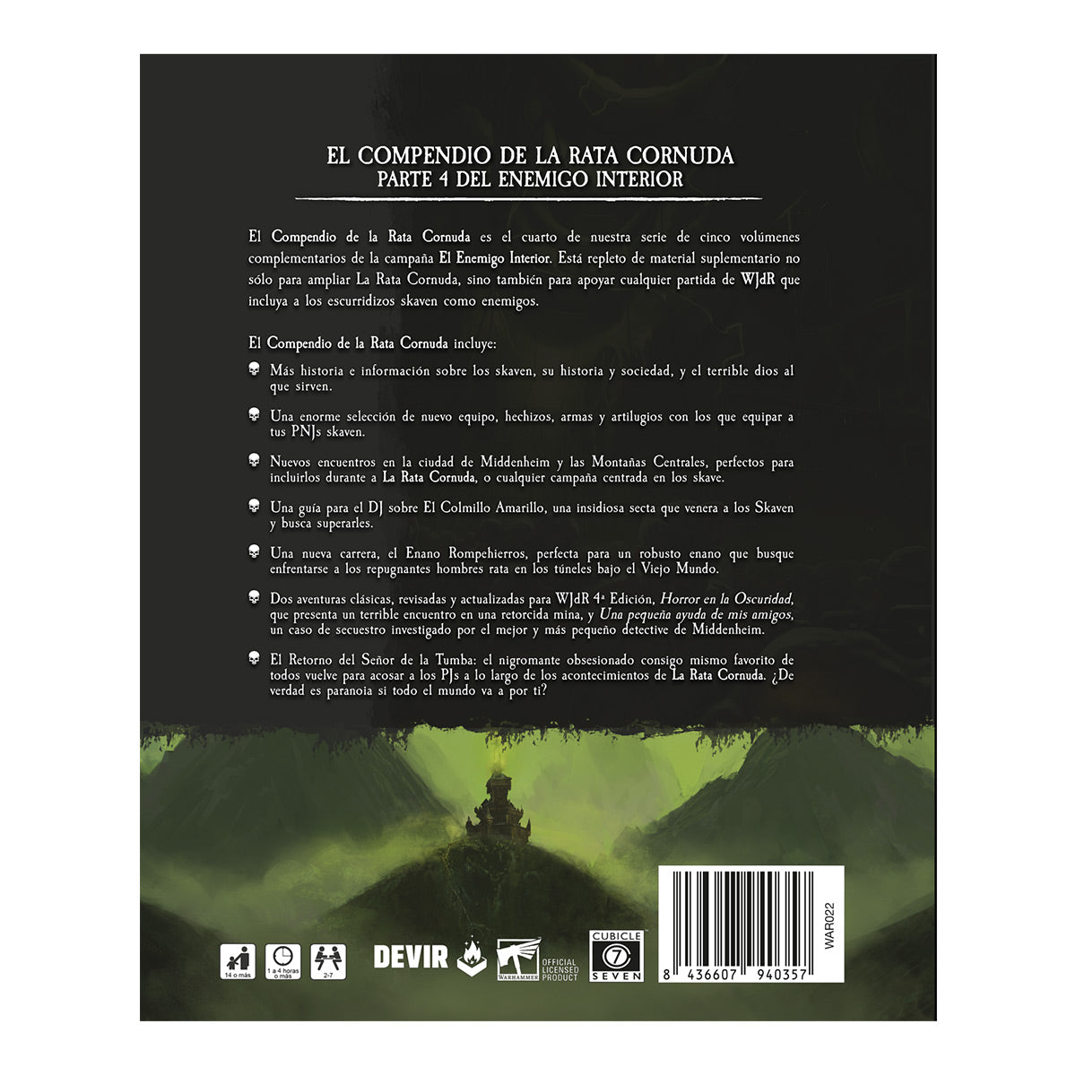 Devir - Warhammer Fantasy Role Play - Compendio de La Rata Cornuda (Español)