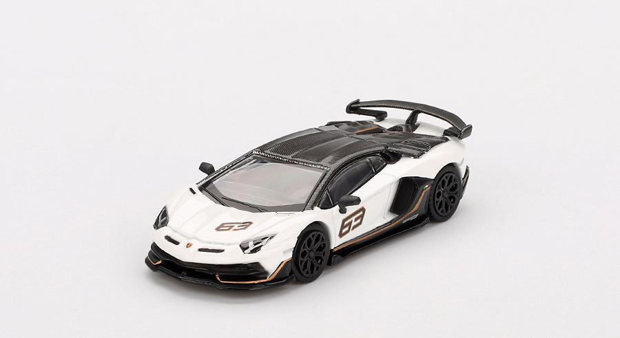 Mini GT - Lamborghini Aventador SVJ 63 Bianco Asopo 1/64
