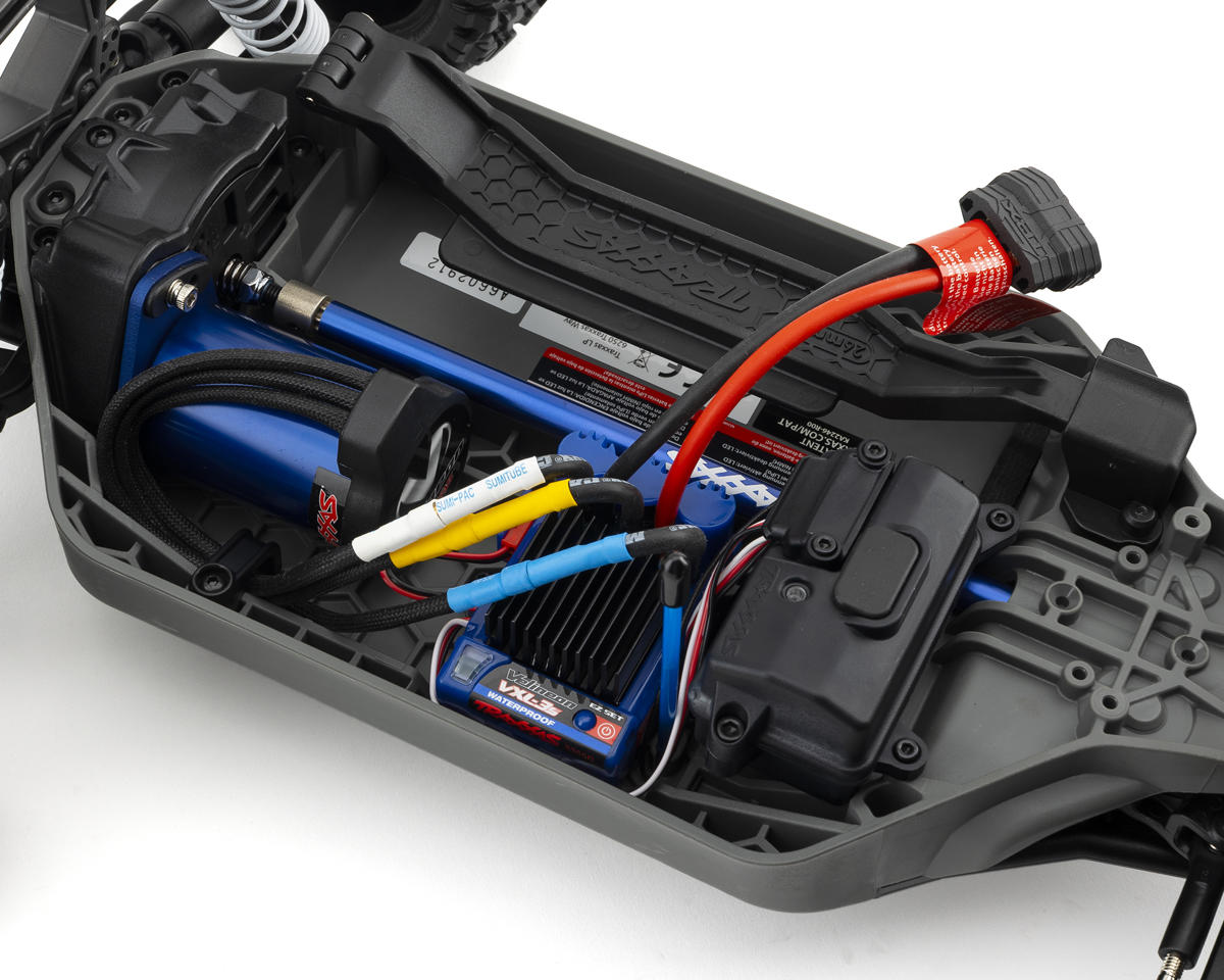 Traxxas - Rustler 4x4 VXL Brushless RTR 1/10 4WD Stadium Truck w/TQi 2.4GHz Radio & TSM, Roja