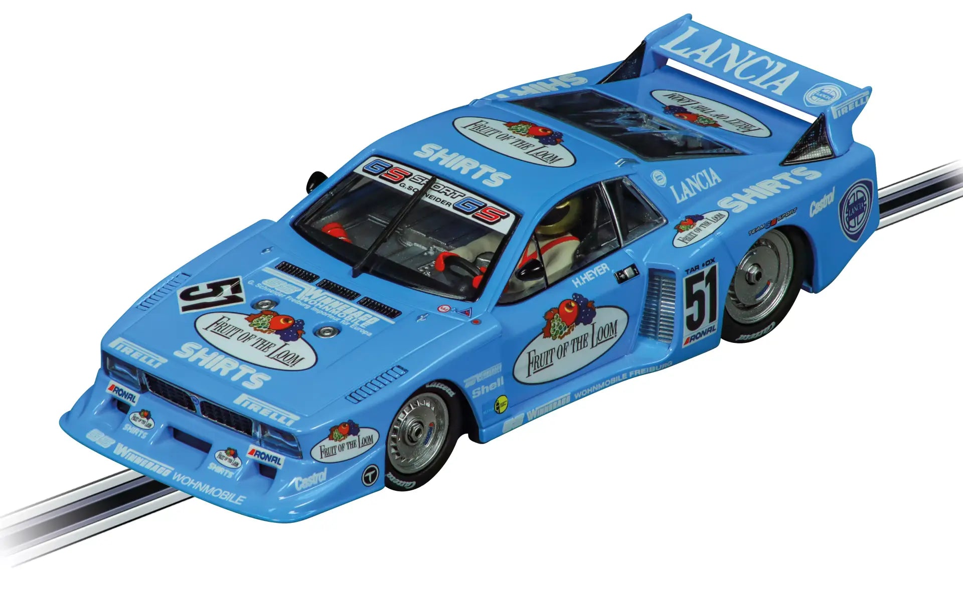 Carrera - "Lancia Beta Montecarlo Turbo "Fruit of the Loom, No.51" Analogo, Escala 1/32